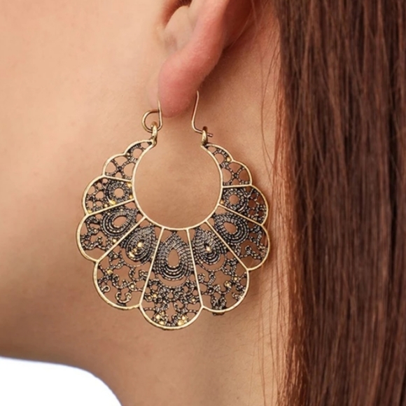 Jewelry - *Maria* Ornate Gold Earrings